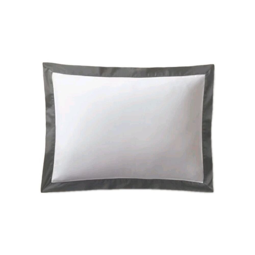 NEW Polo Ralph Lauren Organic Cotton Sateen Border King Sham Graphite Grey $185
